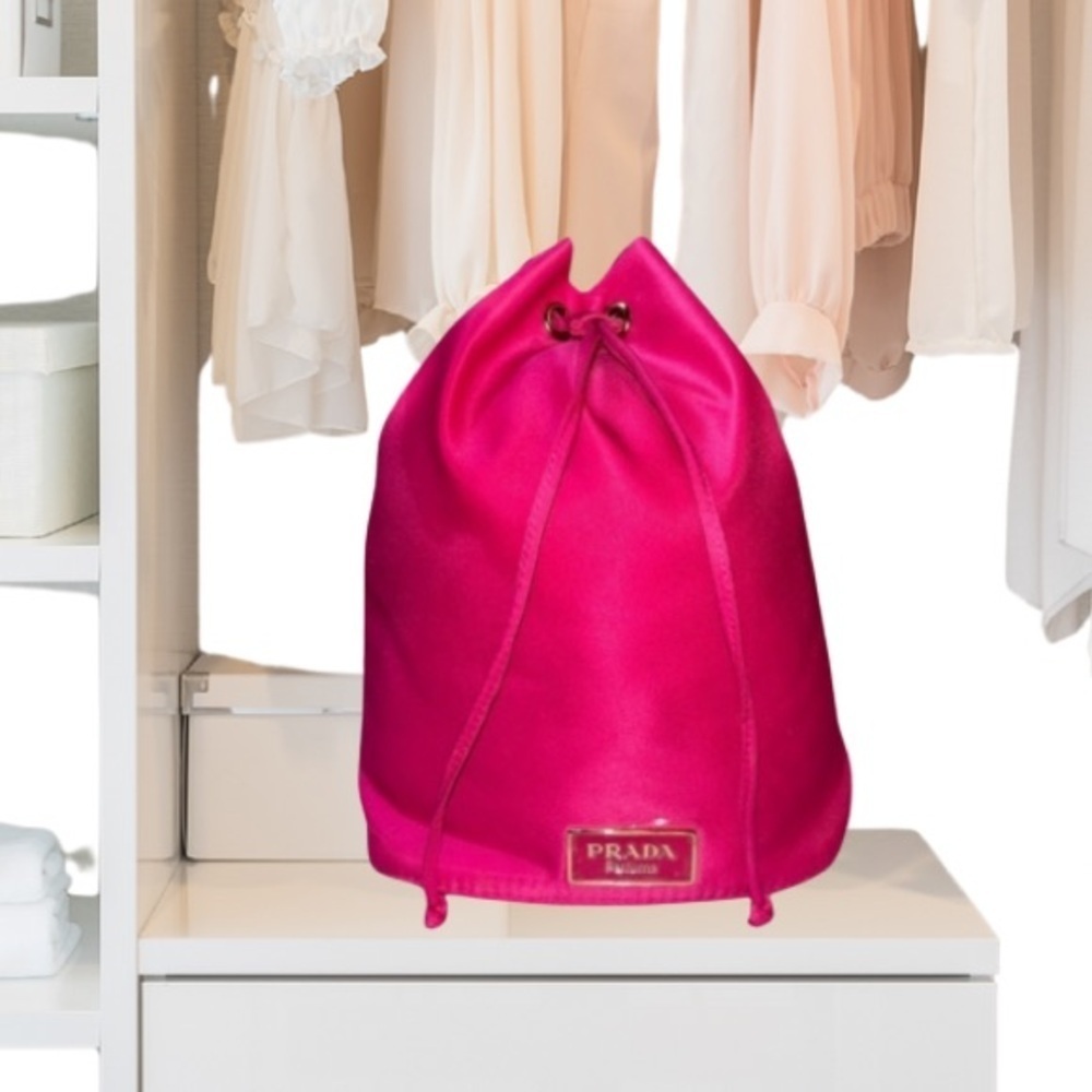 Authentic Prada Parfums Pouch Drawstring Pink - Picture 2 of 10